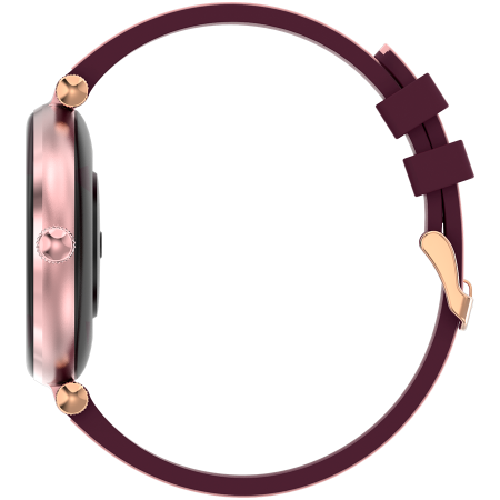 CANYON Semifreddo SW-61, Rtl8762dt, 1.19'' Amoled 390x390px, oncell TP, 192KB RAM, 3.7V 190mAh battery, Rosegold alumimum alloy case middle frame + plastic bottom case+pink and purple silicone strap + [3]