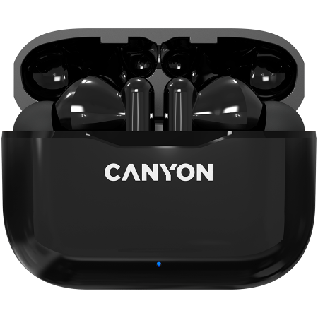 Canyon TWS-3 Bluetooth headset, with microphone, BT V5.0, Bluetrum AB5376A2, battery EarBud 40mAh*2+Charging Case 300mAh, cable length 0.3m, 62*22*46mm, 0.046kg, Black [0]