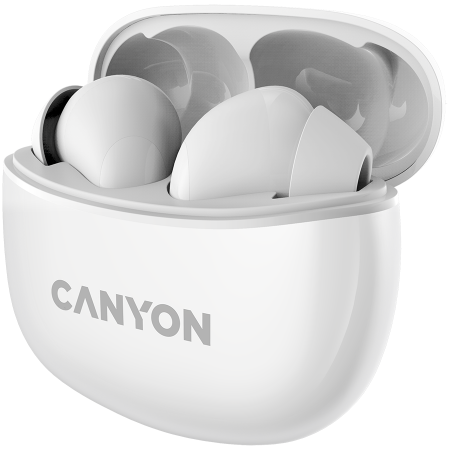 Canyon TWS-5 Bluetooth headset, with microphone, BT V5.3 JL 6983D4, Frequence Response:20Hz-20kHz, battery EarBud 40mAh*2+Charging Case 500mAh, type-C cable length 0.24m, size: 58.5*52.91*25.5mm, 0.03 [2]