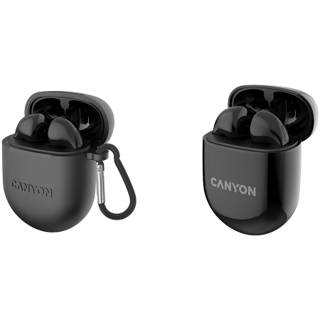 CANYON TWS-6, Bluetooth headset, with microphone, BT V5.3 JL 6976D4, Frequence Response:20Hz-20kHz, battery EarBud 30mAh*2+Charging Case 400mAh, type-C cable length 0.24m, Size: 64*48*26mm, 0.040kg, B [2]
