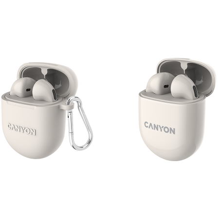 CANYON TWS-6, Bluetooth headset, with microphone, BT V5.3 JL 6976D4, Frequence Response:20Hz-20kHz, battery EarBud 30mAh*2+Charging Case 400mAh, type-C cable length 0.24m, Size: 64*48*26mm, 0.040kg, B [2]