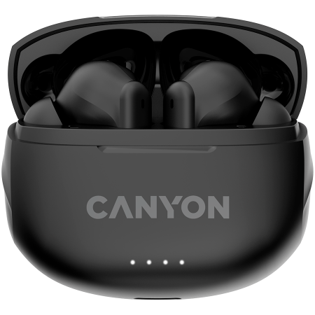Casti audio telefon - CANYON TWS-8, Bluetooth headset, with microphone, with ENC, BT V5.3 JL 6976D4, Frequence Response:20Hz-20kHz, battery EarBud 40mAh*2+Charging Case 470mAh, type-C cable length 0.24m, Size: 59*48.8*25.5