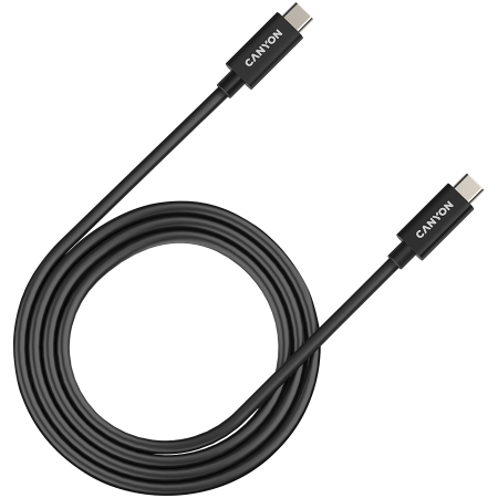 Cabluri - CANYON UC-44, cable, U4-CC-5A1M-E, USB4 TYPE-C to TYPE-C cable assembly 40G 1m 5A 240W(ERP) with E-MARK, CE, ROHS, black