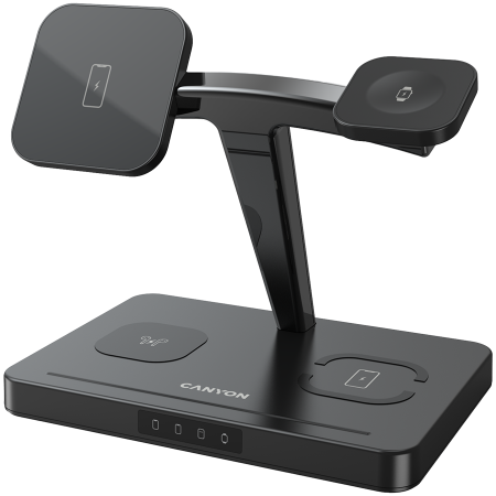 CANYON wireless charger WS-404 15W 4in1 Black [0]