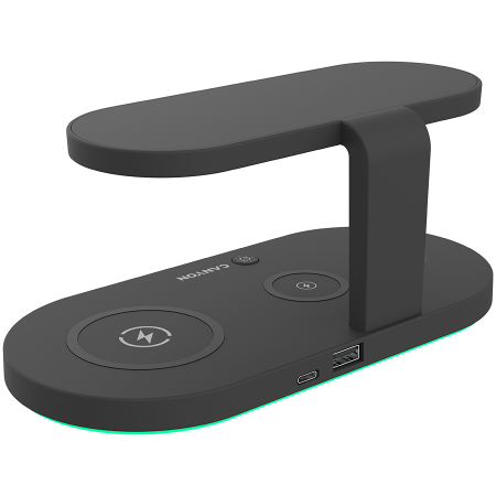 CANYON WS-501 5in1 Wireless charger, with UV sterilizer, with touch button for Running water light, Input QC36W or PD30W, Output 15W/10W/7.5W/5W, USB-A 10W(max), Type c to USB-A cable length 1.2m, 188 [2]