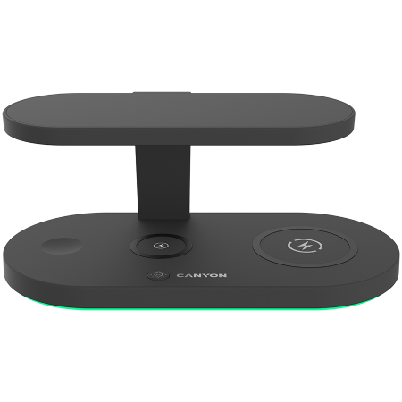 CANYON WS-501 5in1 Wireless charger, with UV sterilizer, with touch button for Running water light, Input QC36W or PD30W, Output 15W/10W/7.5W/5W, USB-A 10W(max), Type c to USB-A cable length 1.2m, 188 [0]