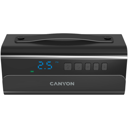 Accesorii - CANYON AP-118, Air Pump, USB Rechargeable Electric Air Pump:Vendor device name:AP-118 ;Battery Capacity:2000mah*4 ; Working Voltage:14.8V ; Max Current:13.5A;Max Pressure:100PSI; Air flow:38L/Min;Char