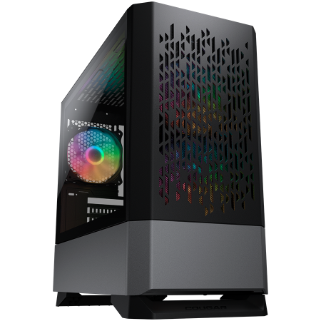 COUGAR | MG140 Air RGB Black | PC Case | Mini Tower / Air Vents Front Panel / 3 x ARGB Fans / 4mm TG Left Panel [0]