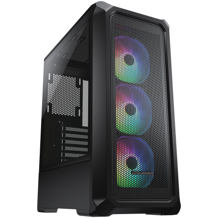 COUGAR | Archon 2 Mesh RGB (Black) | PC Case | Mid Tower / Mesh Front Panel / 3 x ARGB Fans / 3mm TG Left Panel [0]