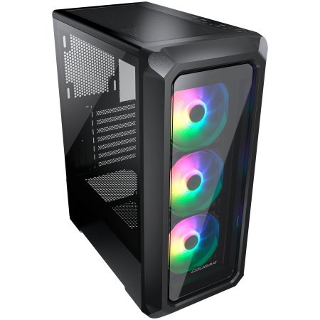 COUGAR | Archon 2 RGB (Black) | PC Case | Mid Tower / TG Front Panel / 3 x ARGB Fans / 3mm TG Left Panel [1]