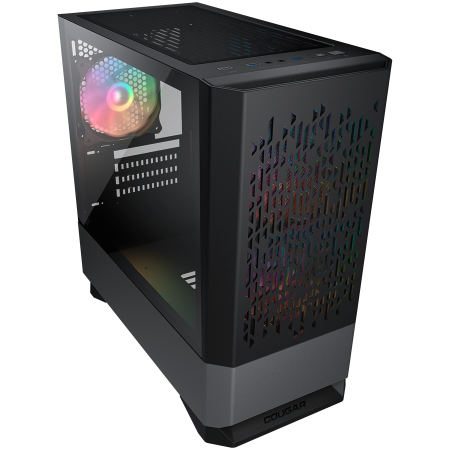 COUGAR | MG140 Air RGB Black | PC Case | Mini Tower / Air Vents Front Panel / 3 x ARGB Fans / 4mm TG Left Panel [1]