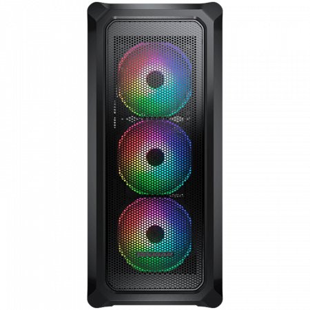 COUGAR | Archon 2 Mesh RGB (Black) | PC Case | Mid Tower / Mesh Front Panel / 3 x ARGB Fans / 3mm TG Left Panel + COUGAR PSU STC600 / 600W Preinstalled [1]