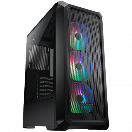 Carcase - COUGAR | Archon 2 Mesh RGB (Black) | PC Case | Mid Tower / Mesh Front Panel / 3 x ARGB Fans / 3mm TG Left Panel + COUGAR PSU STC600 / 600W Preinstalled