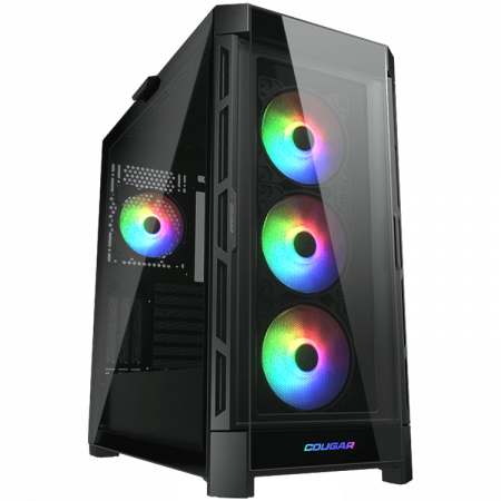 COUGAR DUOFACE PRO RGB Black, Mid Tower, 3x 120 ARGB Fans, RGB Button, Tempered Glass, Mini ITX / Micro ATX / ATX / CEB / E-ATX, USB 3.0 x 2, USB 2.0 x 1, Type C Gen 2, 4 Pole Headset Audio Jack [2]