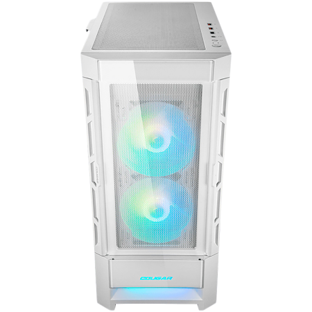 COUGAR | Duoface RGB White | PC Case | Mid Tower / Airflow Front Panel / 2 x 140mm & 1x 120mm ARGB Fans incl. / TG Left Panel [1]
