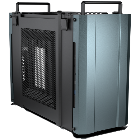 Carcase - COUGAR | DUST 2 Iron Gray | PC Case | Mini-ITX / Anodized Aluminum Front and Back Panels / 2 x 120mm Fan