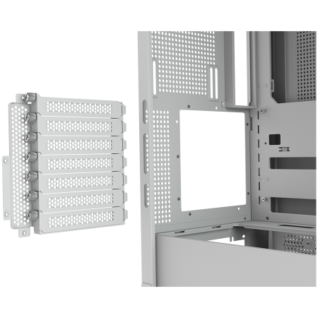COUGAR | FV270 White | PC Case | Mid tower / Tempered, Curved Glass Perimeter / Quick Detachable Air Filters / Up to 9 Fans (1x120mm RGB Preinstalled) / White [13]