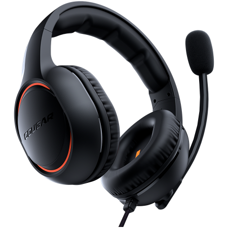 Cougar | HX330 Orange | Headset | Stereo 3.5mm 4-pole and 3-pole PC adapter/ Driver 50mm / 9.7mm noise cancelling Mic [1]