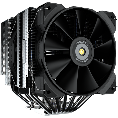 Componente PC - Cougar I Forza 135 I Dual Tower Air Cooling I 128 x 140 x 160mm / Reflow / 1x 140mm & 1x 120mm HDB fans incl. clips for 3rd fan / 1391g