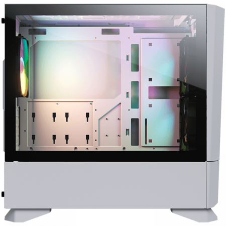 COUGAR | MG140 Air RGB White | PC Case | Mini Tower / Air Vents Front Panel / 3 x ARGB Fans / 4mm TG Left Panel [2]
