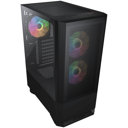 COUGAR | MX430 Mesh RGB Black | PC Case | Mid Tower / Mesh Front Panel / 3 x ARGB Fans / 4mm TG Left Panel [1]