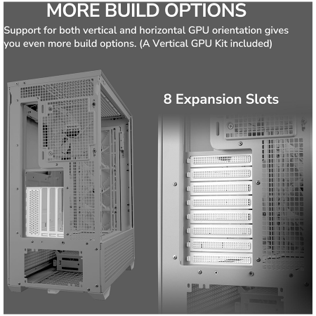COUGAR | MX600 White | PC Case | Mid Tower / Mesh Front Panel / 3 x 140mm + 1 x 120mm Fans / Transparent Left Panel [21]