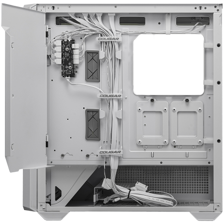 COUGAR | MX600 White | PC Case | Mid Tower / Mesh Front Panel / 3 x 140mm + 1 x 120mm Fans / Transparent Left Panel [8]