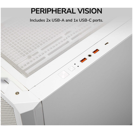 COUGAR | MX600 White | PC Case | Mid Tower / Mesh Front Panel / 3 x 140mm + 1 x 120mm Fans / Transparent Left Panel [23]