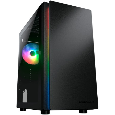 COUGAR | Purity RGB Black | PC Case | Mini Tower / TG Front Panel with ARGB strip / 1 x ARGB Fan / 3mm TG Left Panel [0]