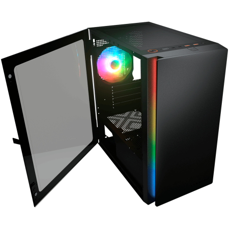 COUGAR | Purity RGB Black | PC Case | Mini Tower / TG Front Panel with ARGB strip / 1 x ARGB Fan / 3mm TG Left Panel [2]