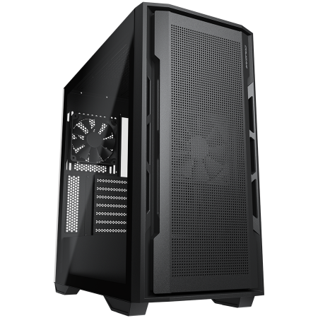 Carcase - COUGAR | Uniface Black| PC Case | Mid Tower / Mesh Front Panel / 2 x Fans / TG Left Panel