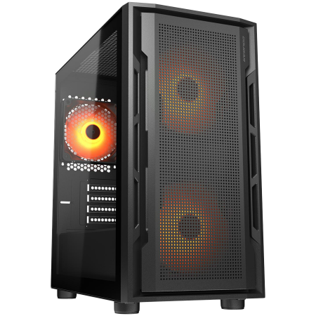 COUGAR | Uniface Mini RGB Black| PC Case | Mini Tower / Mesh Front Panel / 2 x 140mm RGB Fans + 1 x 120mm RGB Fan / TG Left Panel [0]