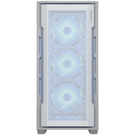 COUGAR | Uniface RGB White | PC Case | Mid Tower / Mesh Front Panel / 4 x 120mm ARGB Fans / TG Left Panel / White [1]