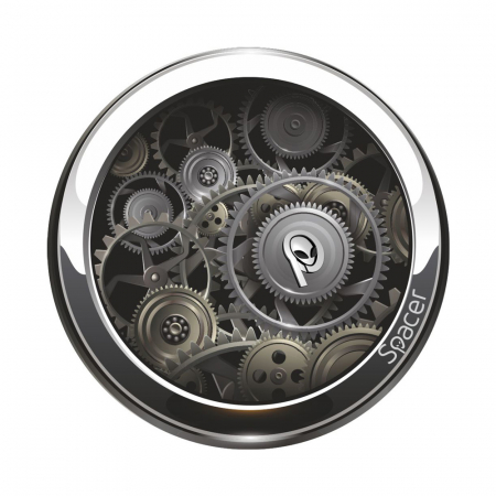 Scaune Gaming - Covor pentru scaun gaming SPACER, protectie parchet, cauciuc si material textil, 1200 x 3mm, rotund, CLOCK "SPFP-CLOCK-120"