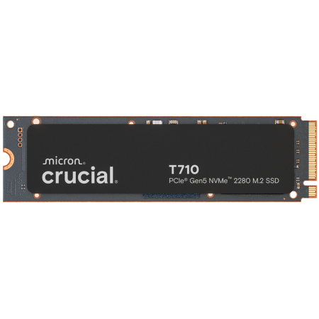 SSD - CRUCIAL T710 2TB PCIe Gen5 NVMe M.2 2280 SSD up to 14500 MB/s read and 13800 MB/s write