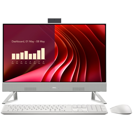 Sisteme PC & Periferice - Dell 24 AIO,23.8" FHD(1920x1080)Infinity Touch,Intel Core 7 150U(12MB cache,10Cores,up to 5.4GHz),16GB(2x8)5200MT/s,1TB(M.2)PCIe NVMe SSD,Integrated Graphics,Wi-Fi 6E(2x2)+BT,Dell Pro Keyboard and Mou