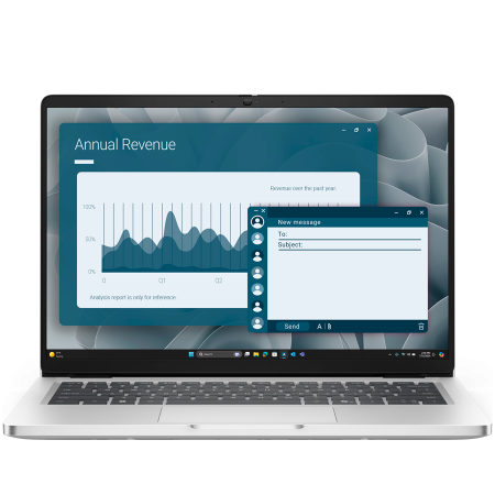 Laptop, Tablete & Telefoane - Dell Pro 14,14"FHD+(1920x1200)60Hz 300nits 45% NTSC,AMD Ryzen AI 7 350(24MB cache,8Cores,16Threads/up to 5.0GHz)16GB(1x16)5600MT/s,512 GB SSD,AMD Radeon 860M Graphics,Wi-Fi 6E MT7922(2x2)+BT 5.3,Backl