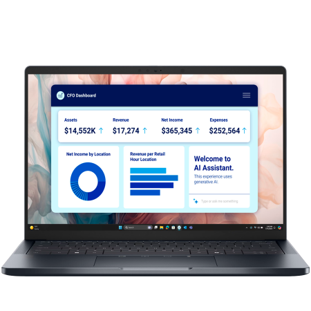 Laptop, Tablete & Telefoane - Dell Pro 14 Plus,14"FHD+(1920x1200)400nits 45% NTSC,AMD Ryzen AI 7 PRO 350(50 TOPS NPU 8cores/5.0GHz),32GB(onboard)7500MT/s,1TB(M.2)PCIe NVMe,AMD Radeon 860M graphics,Wi-Fi 7 MT7925(2x2)+BT,Backlit En