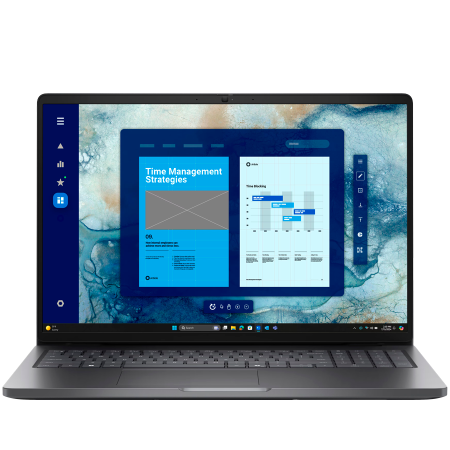 Notebook Business - Dell Pro 16,16"FHD+(1920x1200)Touch 300nits 45% NTSC,Intel Core Ultra 7 265U(12 TOPS NPU 12cores/5.3GHz)vPro,32GB(1x32)5600MT/s,1TB SSD,Integrated Intel Graphics,Wi-Fi 6E AX211(2x2)+BT 5.3,Backlit Kb,