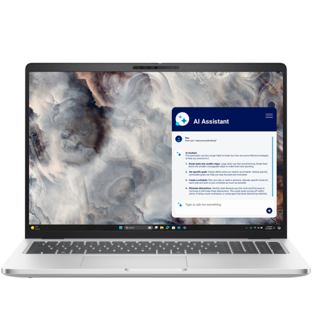 Laptop, Tablete & Telefoane - Dell Pro 16 Plus,16"FHD+(1920x1200)300nits 45% NTSC,Intel Core Ultra 7 265U(12cores/5.3GHz)vPro,32GB(1x32)5600MT/s,1TB TLC SSD,Integrated Intel Graphics,BE201 Wi-Fi 7(2x2)+BT5.4,Backlit Kb,FGP,3cell 5