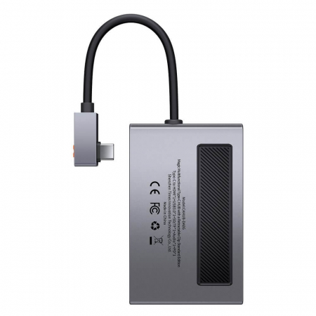 DOCKING Station Baseus Magic Multifunctional, conectare PC USB Type-C, USB 3.0 x 1, 3.5mm jack|card reader MicroSD/SD, USB Type C x 1 PD 100W 5V / 9V / 14.5V / 20V 5A (Max.), HDMI x 1/4K/60Hz, LED, gr [1]