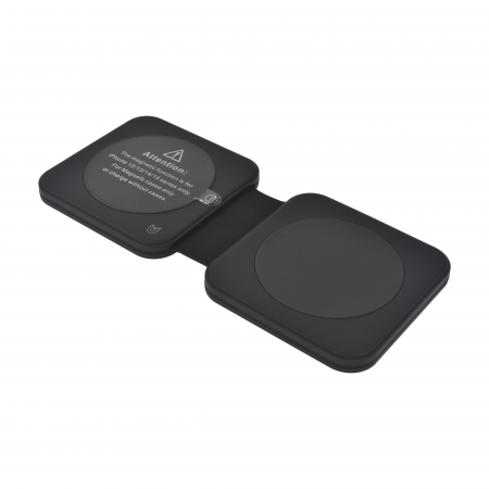 Dviced 2-in-1 foldable magnetic wireless charger - Black [3]