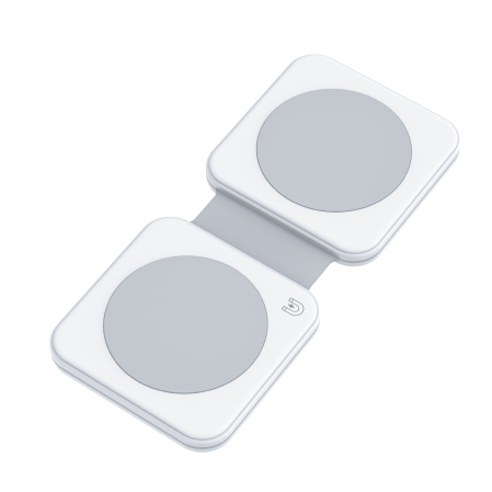 Incarcatoare - Dviced 2-in-1 foldable magnetic wireless charger - White