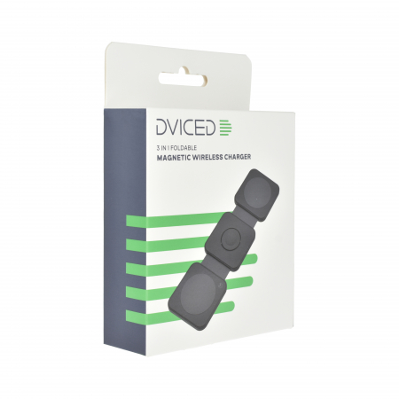 Dviced 3-in-1 foldable magnetic wireless charger - Black [1]