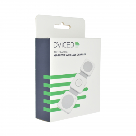 Dviced 3-in-1 foldable magnetic wireless charger - White [1]