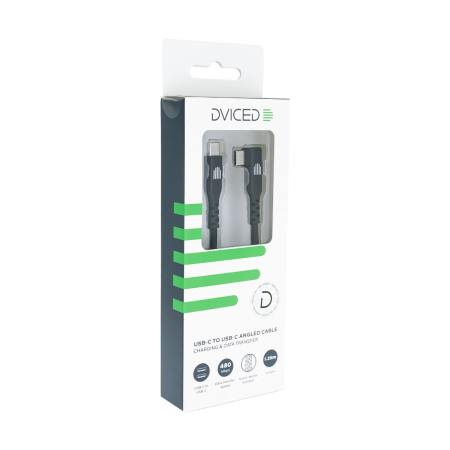Dviced Angled Braided cable USB-C to USB-C, 1,25m - Black [3]