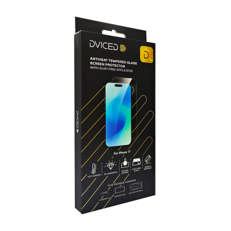 Dviced AntiHeat Tempered glass screen protector for iPhone 17 with dust-free applicator [2]