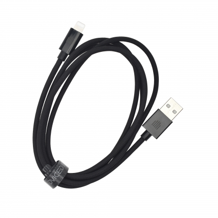 Dviced Cable USB-A to Lightning Nylon Textile 1,25m - Black [1]