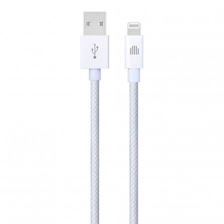 Dviced Cable USB-A to Lightning Nylon Textile 1,25m - White [0]