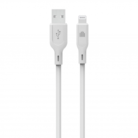 Laptop, Tablete & Telefoane - Dviced Cable USB-A to Lightning silicone 1,25m - White